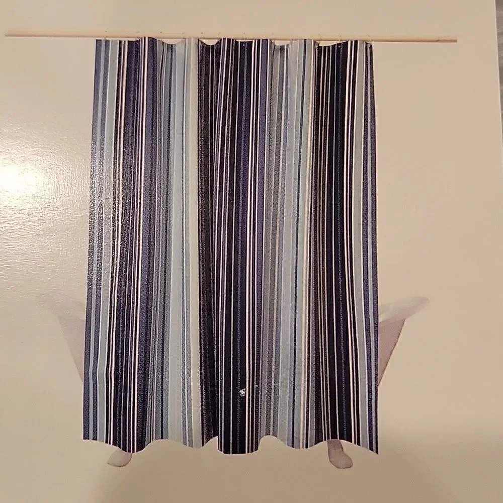 The Big one Peva Shower Curtain and hooks set
